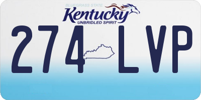 KY license plate 274LVP