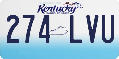 KY license plate 274LVU