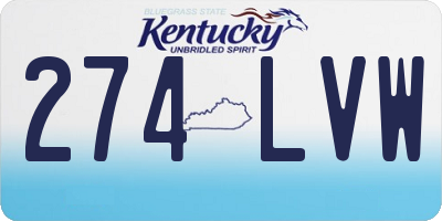 KY license plate 274LVW