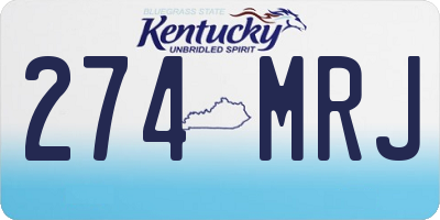 KY license plate 274MRJ