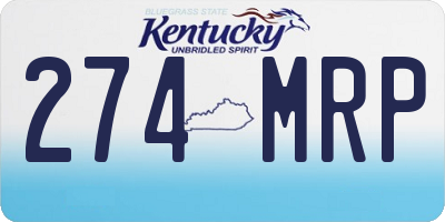 KY license plate 274MRP