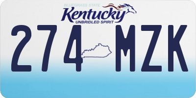 KY license plate 274MZK