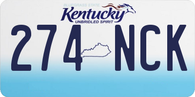 KY license plate 274NCK