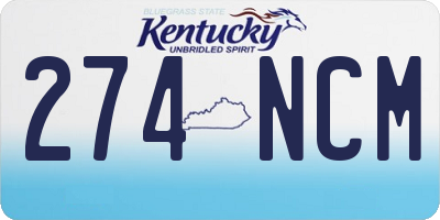KY license plate 274NCM