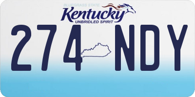 KY license plate 274NDY