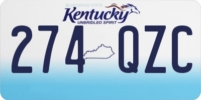 KY license plate 274QZC