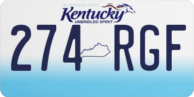 KY license plate 274RGF
