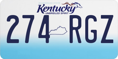KY license plate 274RGZ