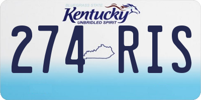 KY license plate 274RIS