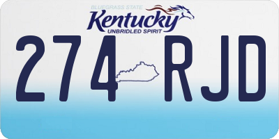 KY license plate 274RJD