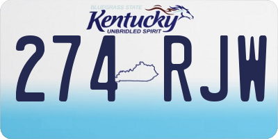 KY license plate 274RJW