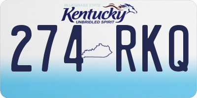 KY license plate 274RKQ