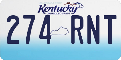 KY license plate 274RNT