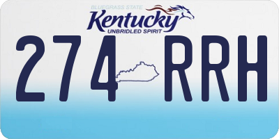 KY license plate 274RRH