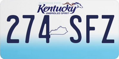 KY license plate 274SFZ