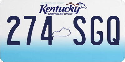 KY license plate 274SGQ