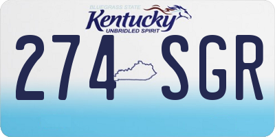KY license plate 274SGR