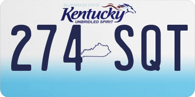 KY license plate 274SQT