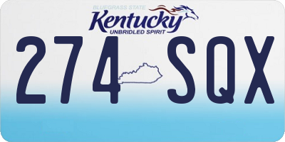 KY license plate 274SQX