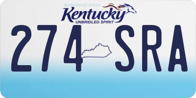 KY license plate 274SRA