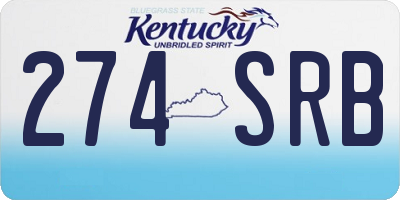 KY license plate 274SRB