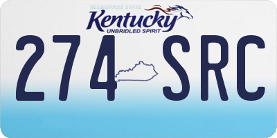 KY license plate 274SRC