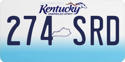 KY license plate 274SRD