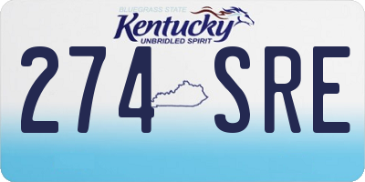 KY license plate 274SRE
