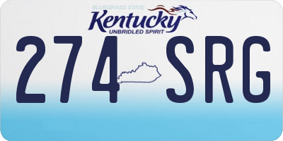 KY license plate 274SRG