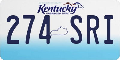 KY license plate 274SRI