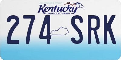 KY license plate 274SRK