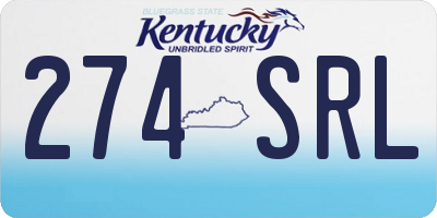 KY license plate 274SRL