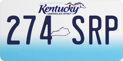 KY license plate 274SRP