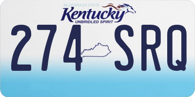 KY license plate 274SRQ