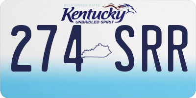 KY license plate 274SRR