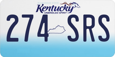 KY license plate 274SRS