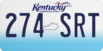KY license plate 274SRT