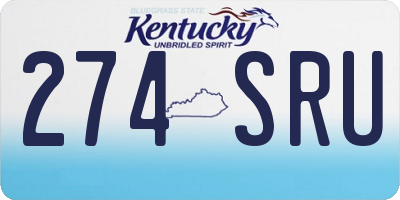 KY license plate 274SRU