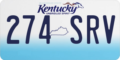 KY license plate 274SRV