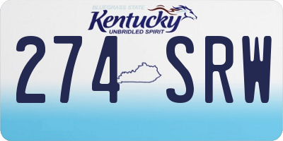 KY license plate 274SRW