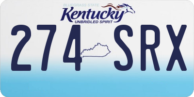 KY license plate 274SRX