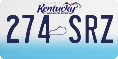 KY license plate 274SRZ