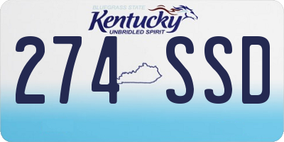 KY license plate 274SSD