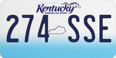 KY license plate 274SSE