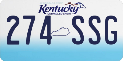 KY license plate 274SSG