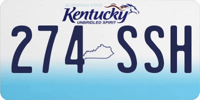 KY license plate 274SSH
