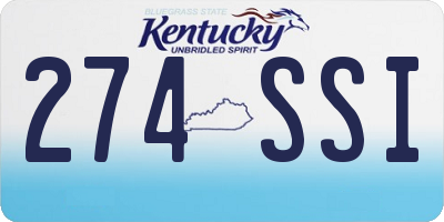 KY license plate 274SSI