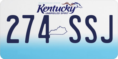 KY license plate 274SSJ