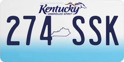 KY license plate 274SSK