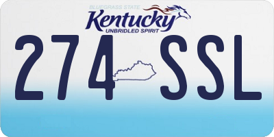 KY license plate 274SSL